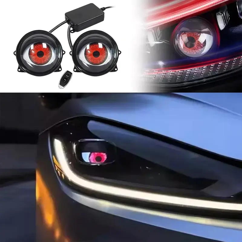 Synced Programmable Devil Eyes Lens with Remote