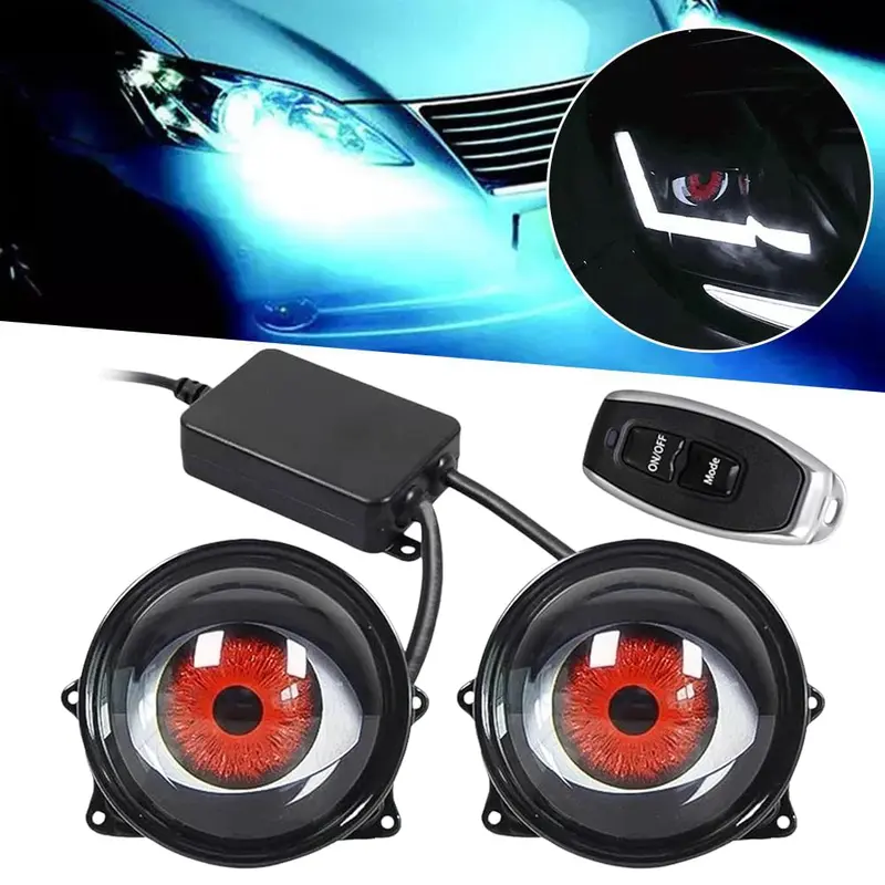 Synced Programmable Devil Eyes Lens with Remote