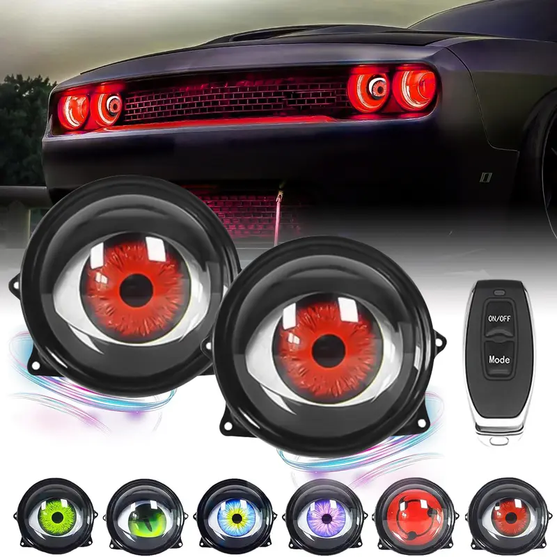 Synced Programmable Devil Eyes Lens with Remote