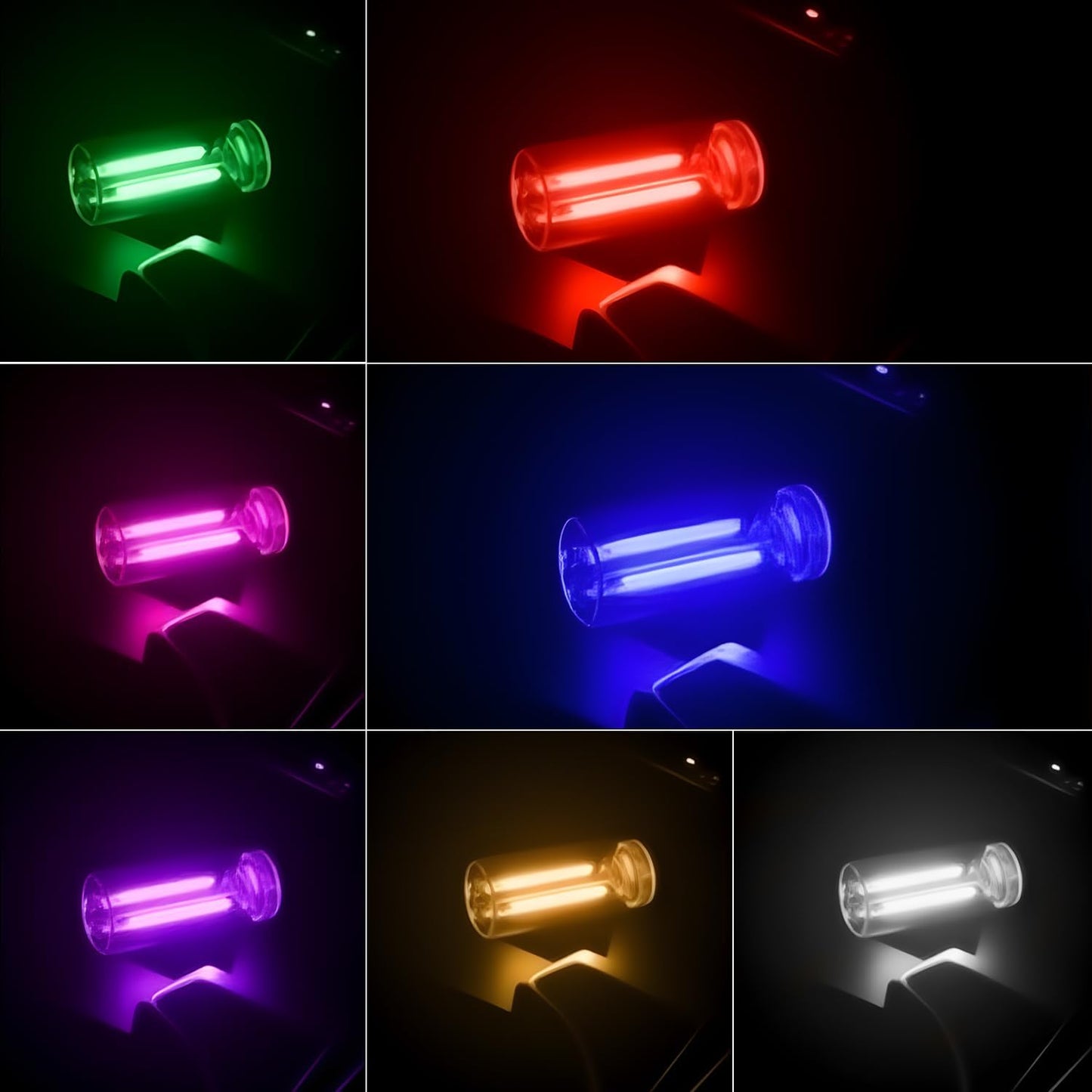 Car USB Touch Dimmable LED Light - Retro Glass Bottle Mini Night Lamp for Auto, Bedroom & Holiday Decor
