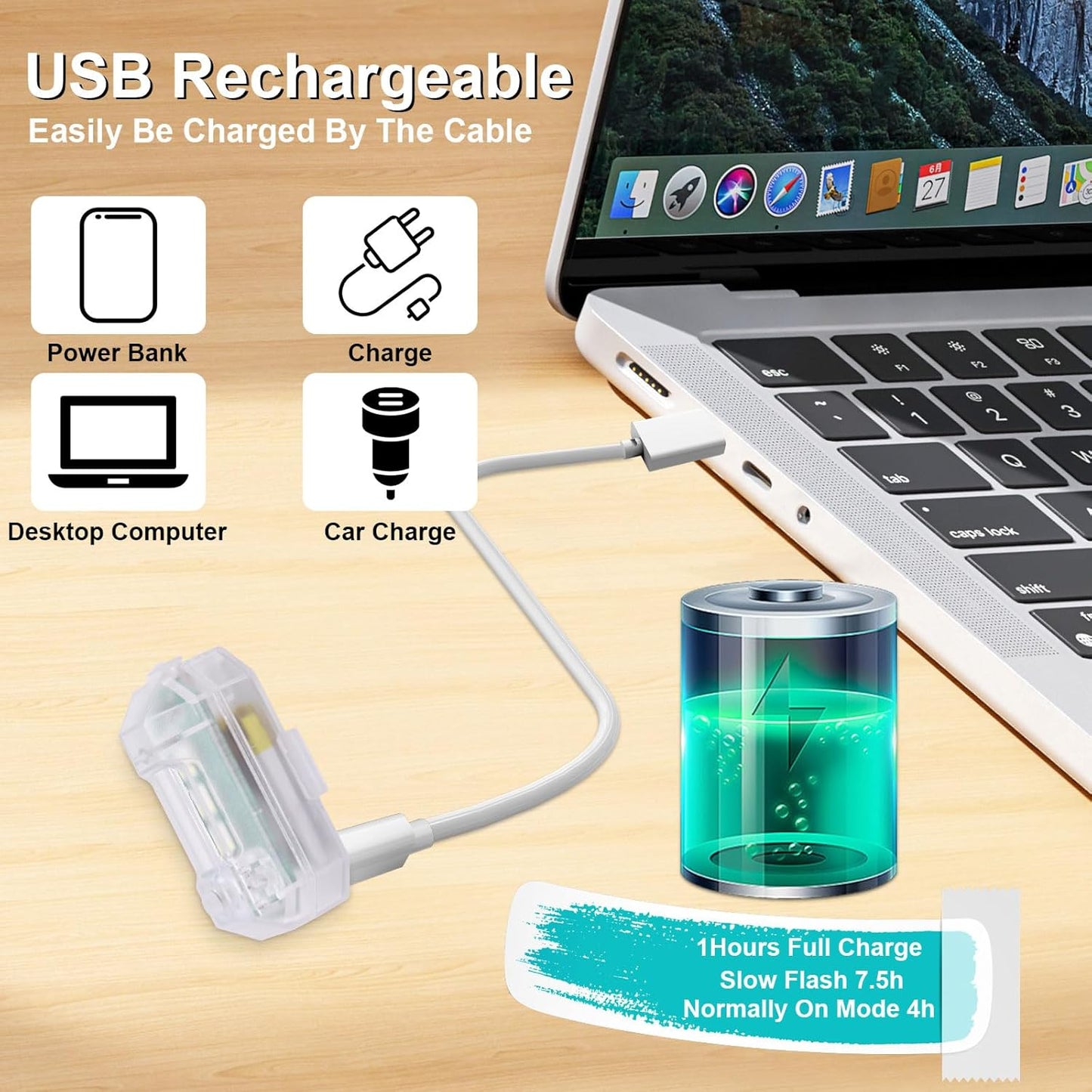 High-Brightness RGB LED Strobe Lights Wireless & Rechargeable