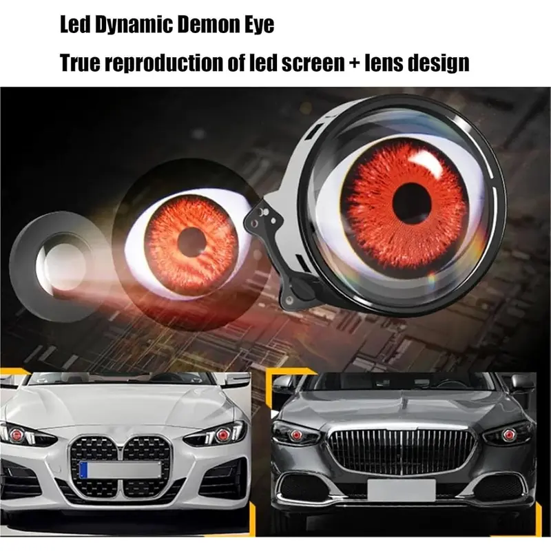 Synced Programmable Devil Eyes Lens with Remote