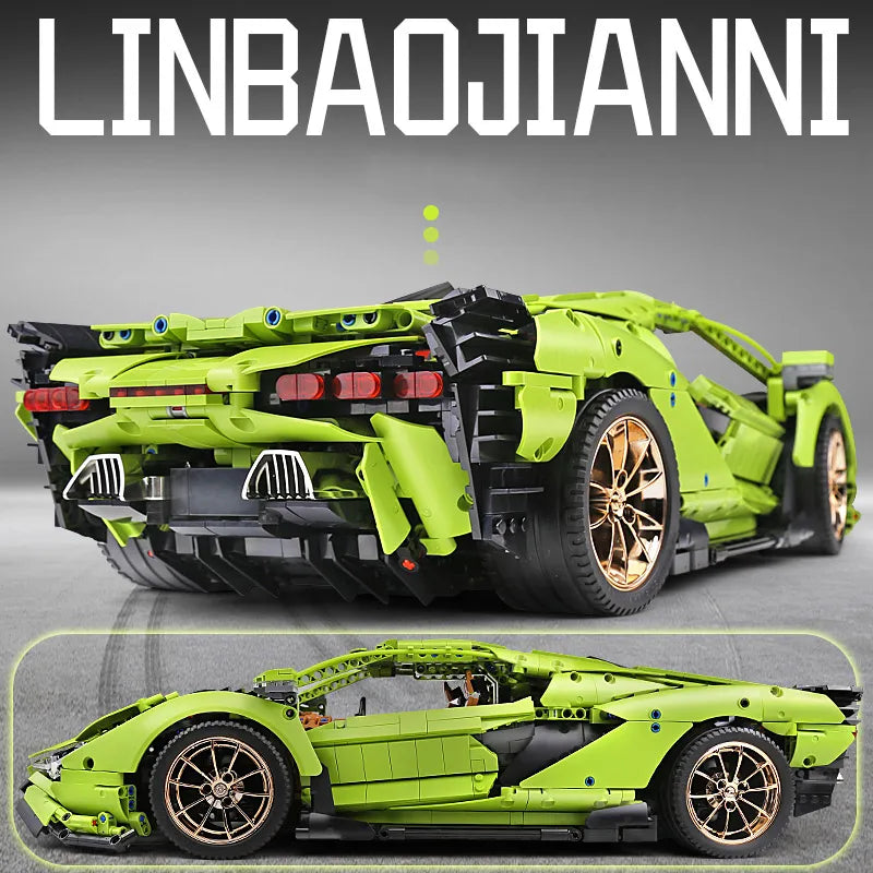 1: 8 Lamborghini Building Block Car Set