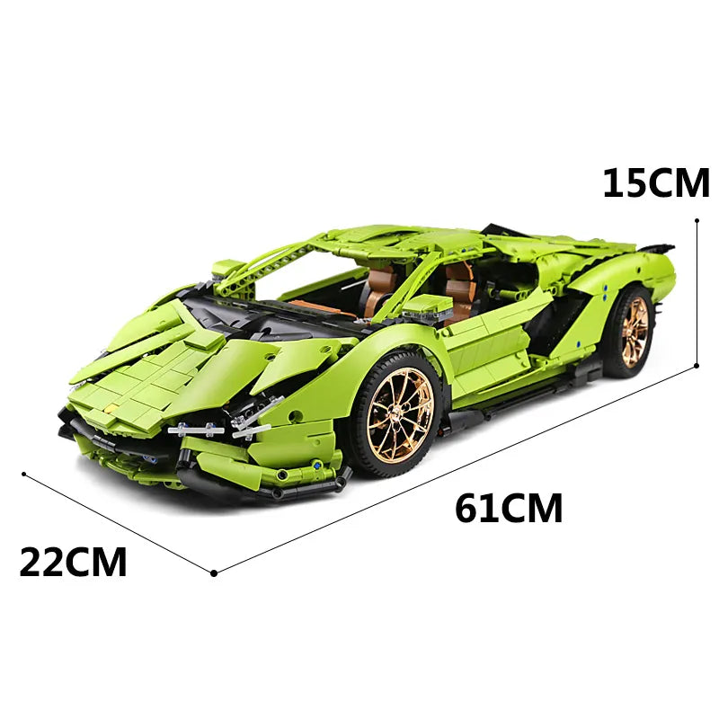 1: 8 Lamborghini Building Block Car Set