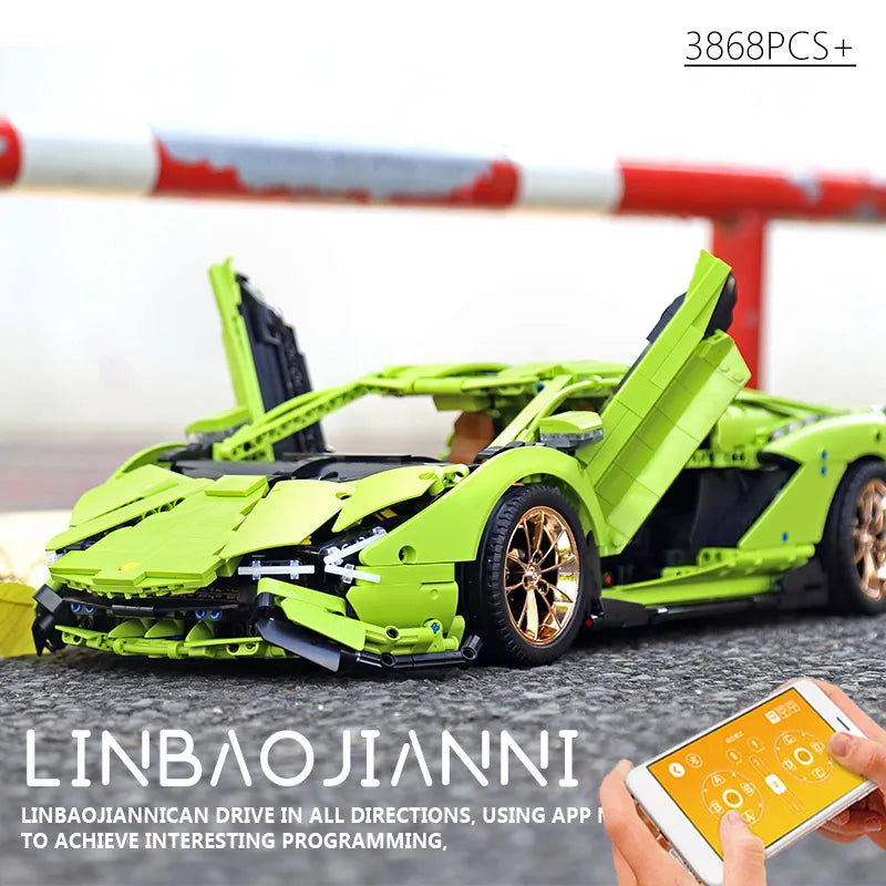 1: 8 Lamborghini Building Block Car Set