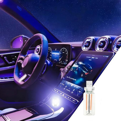 Car USB Touch Dimmable LED Light - Retro Glass Bottle Mini Night Lamp for Auto, Bedroom & Holiday Decor