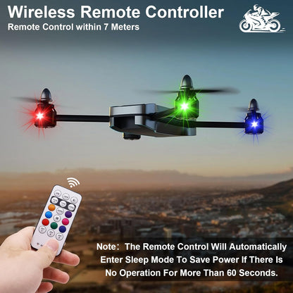 High-Brightness RGB LED Strobe Lights Wireless & Rechargeable