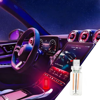 Car USB Touch Dimmable LED Light - Retro Glass Bottle Mini Night Lamp for Auto, Bedroom & Holiday Decor