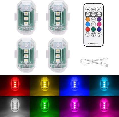 High-Brightness RGB LED Strobe Lights Wireless & Rechargeable