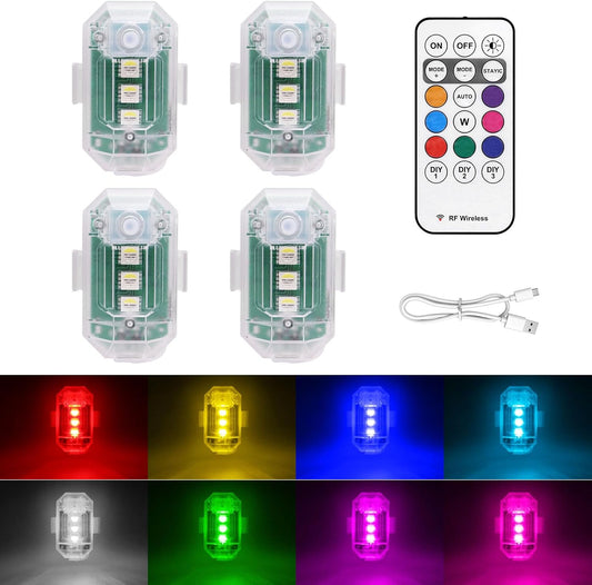 High-Brightness RGB LED Strobe Lights Wireless & Rechargeable