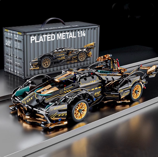 Lamborghini Golden Black Sports Concept Supercar Building Block 1:14 750 pcs