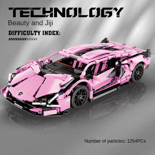 lamborghini sian fkp 37 building blocks pink colour compatible with lego