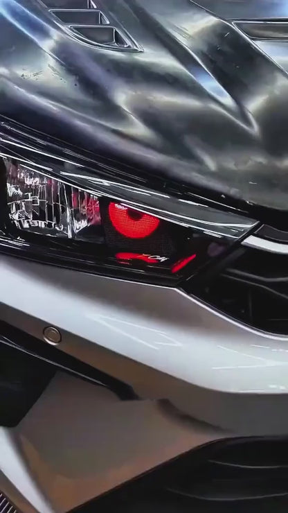 Synced Programmable Devil Eyes Lens with Remote