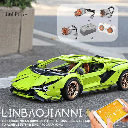 1: 8 Lamborghini Building Block Car Set
